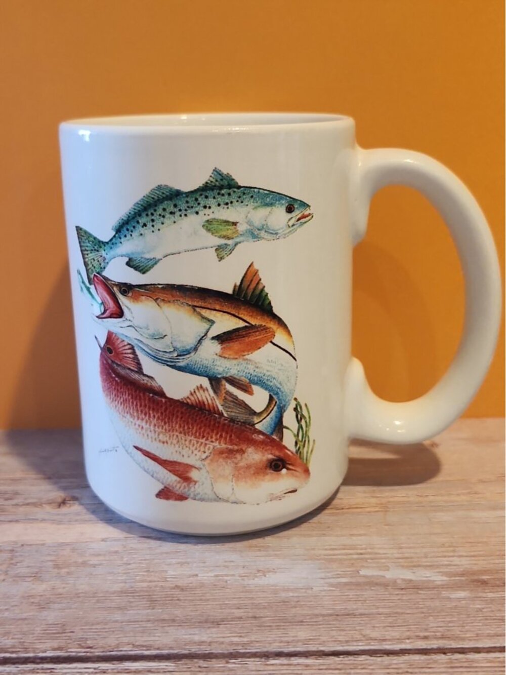 New~Vintage 2000s~Kevin R. Brant~Fish Art~Cuppa~Coffee Mug